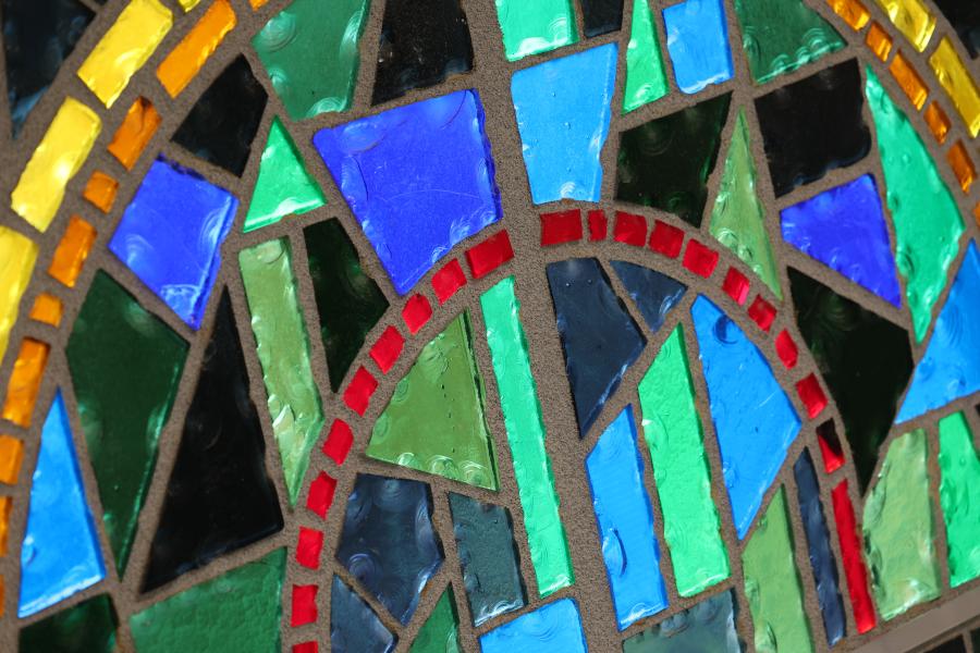 Stained glass in Tidwell Bible Building
